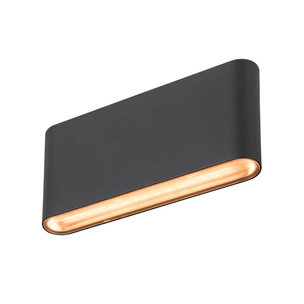 LED-Wandstrahler Oval 18 Oben und unten – schwarz SLV 4024163273442