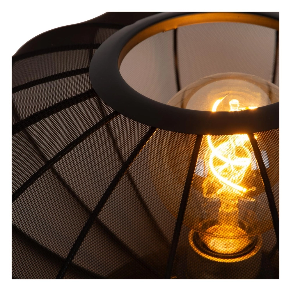 Tischlampe Corina schwarz Ø 40 cm Lucide 5411212032041