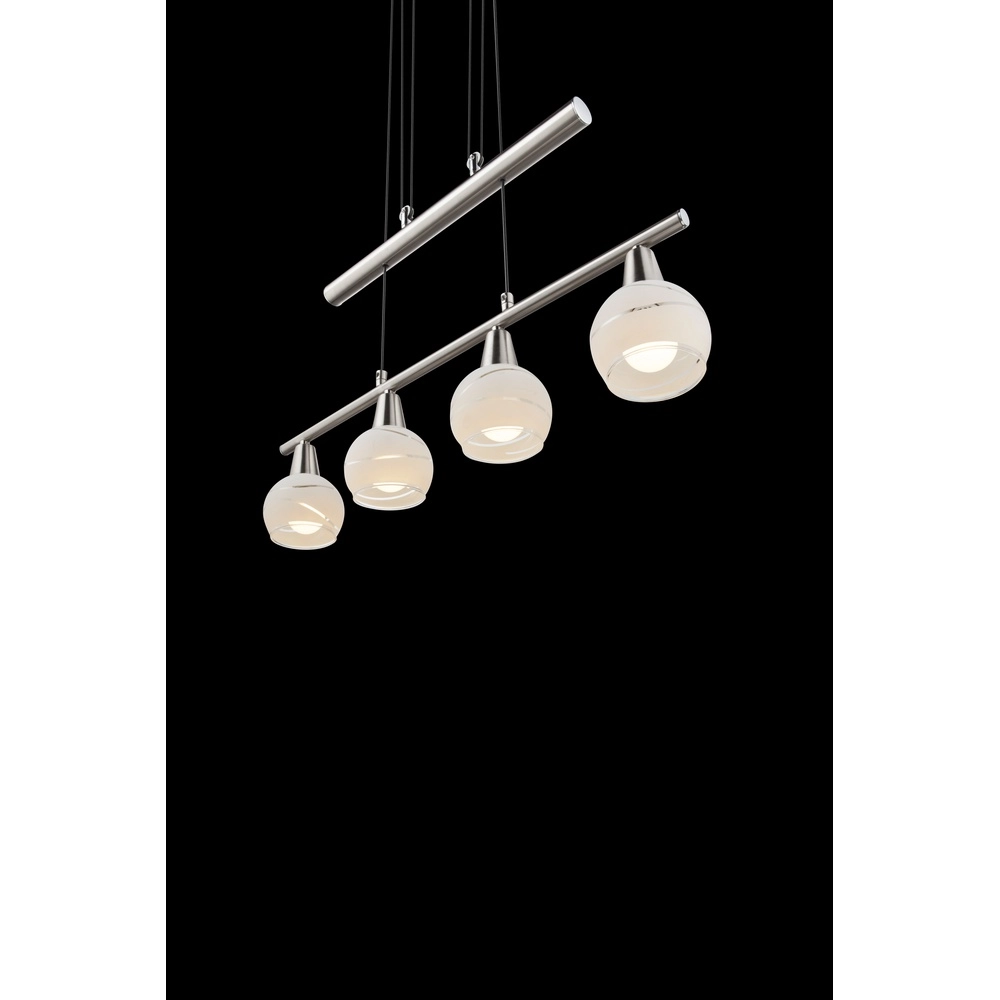 Pendellampe Elliott 4-Light-Nickel Globo 9007371319909