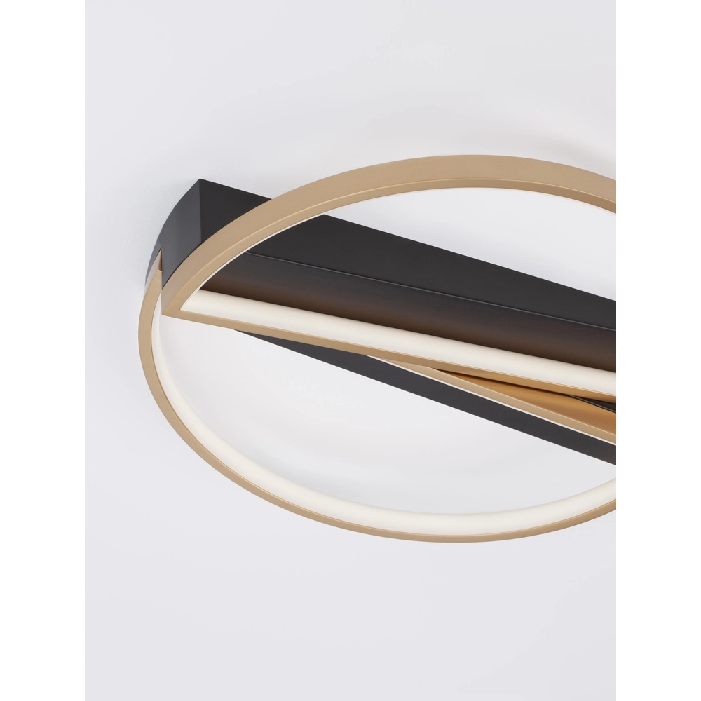 Design-Deckenleuchte Elize schwarz mit gold Ø 43,2cm Lyora 5212017433152