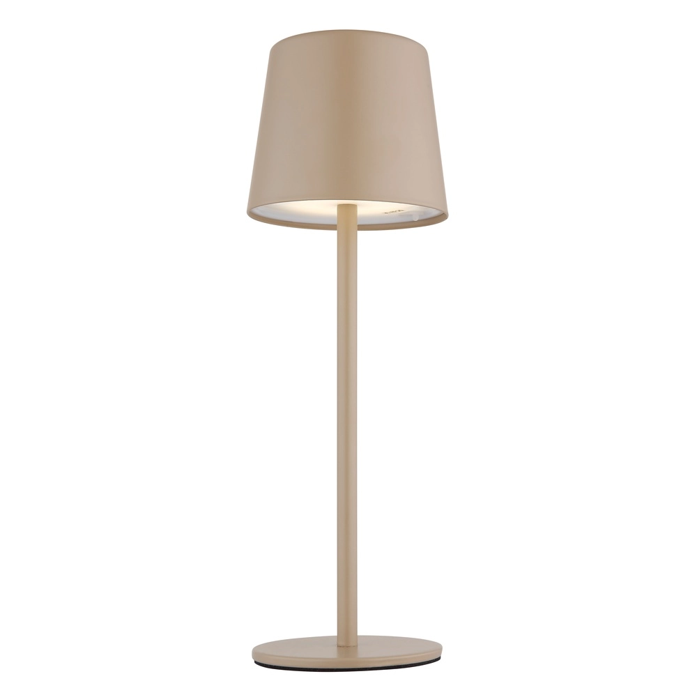 Moderne Tischleuchte Vancouver Sand Braun Wiederaufladbar Globo 9007371525478