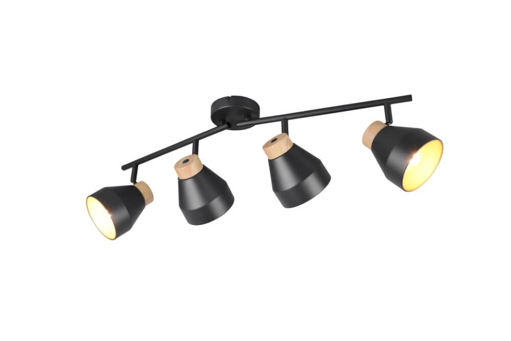 Design Deckenleuchte 4-flammig Valentin schwarz Trio 4017807637434
