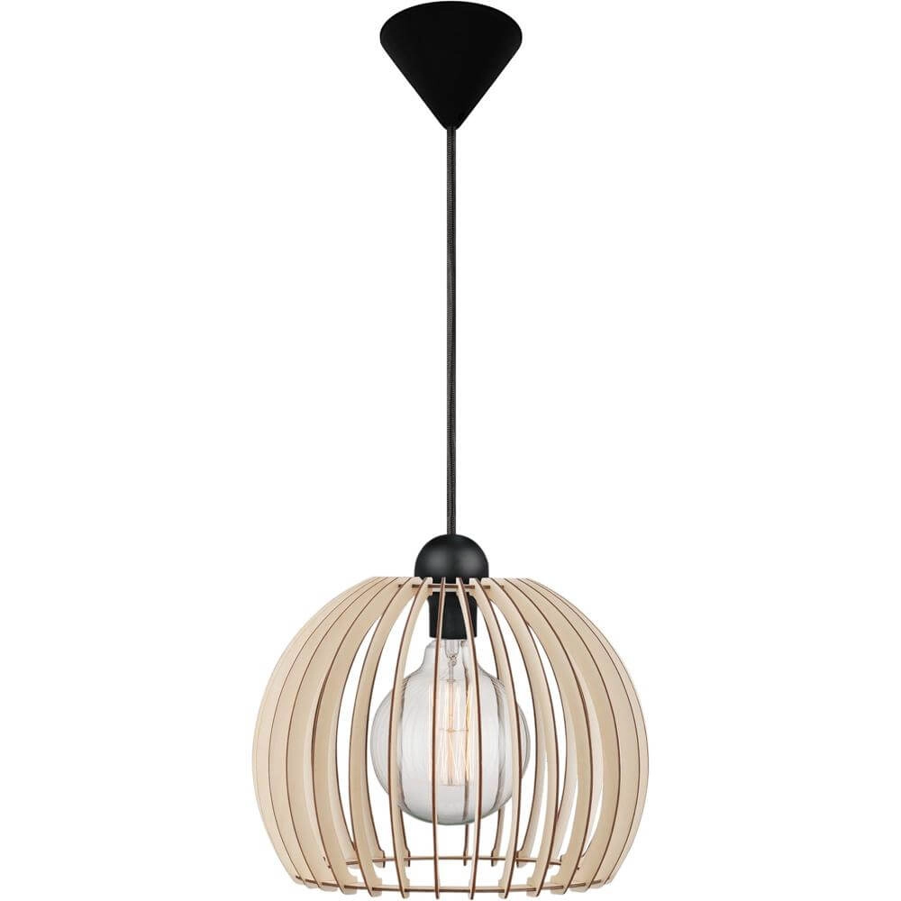 Pendelleuchte Chino Holz Ø 30cm