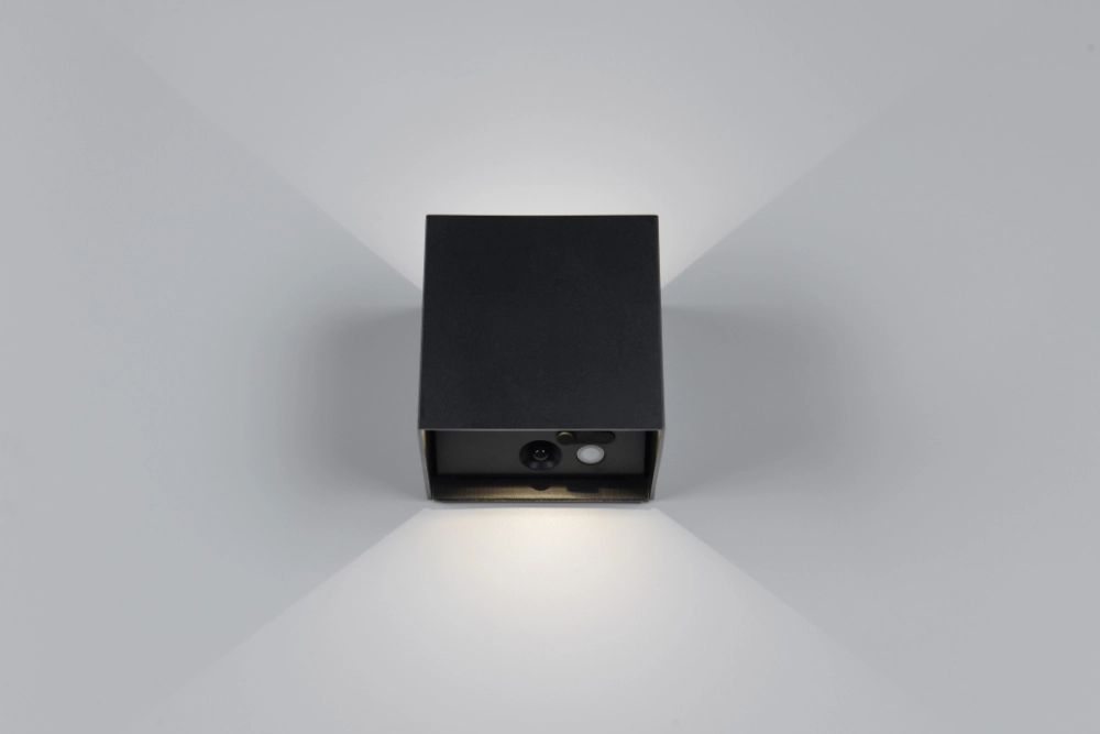 Wandleuchte wiederaufladbar Genie Schwarz mit Sensor Trio 4017807636376