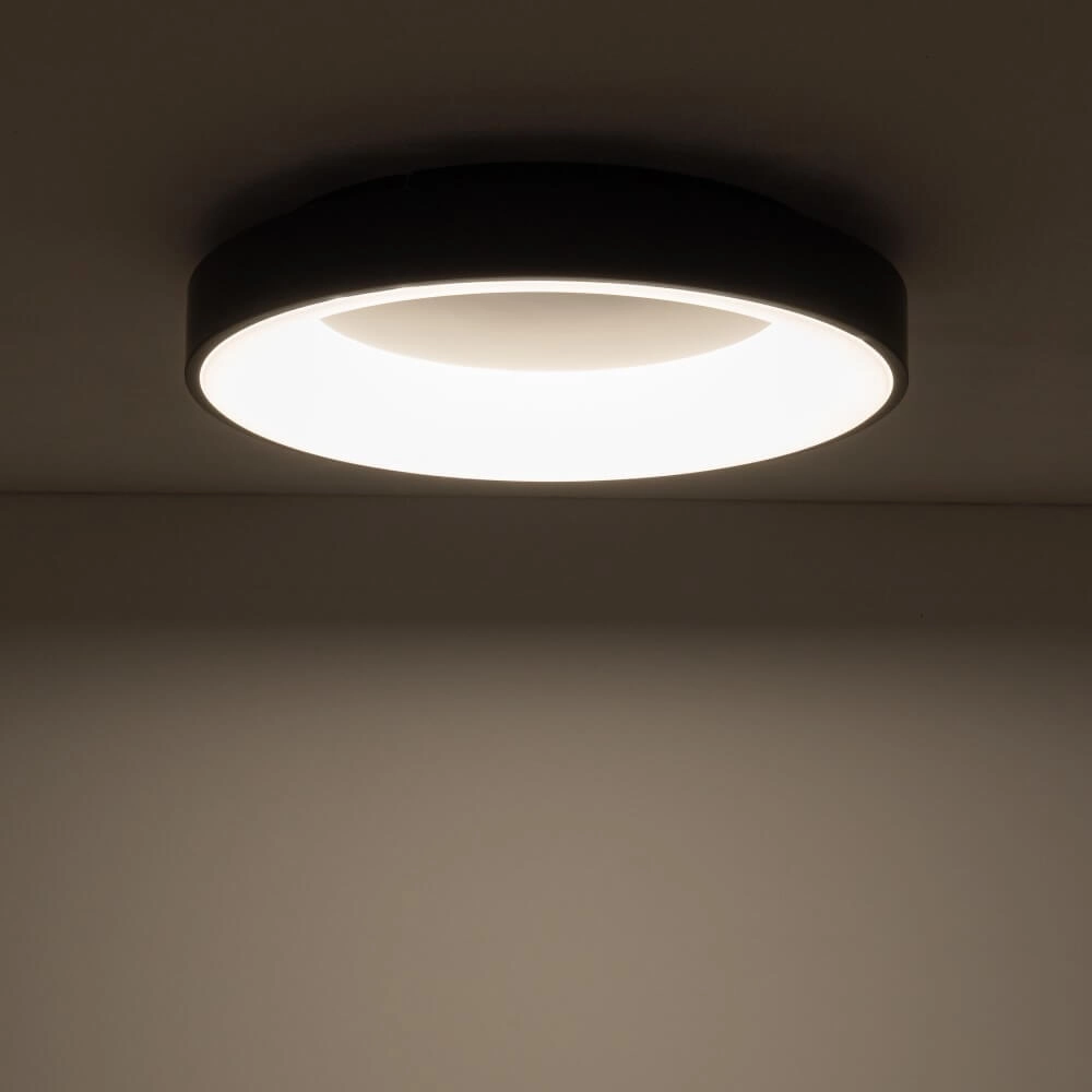 Runde Deckenleuchte Nikki Round schwarz Ø 48cm Lyora 5903139112079