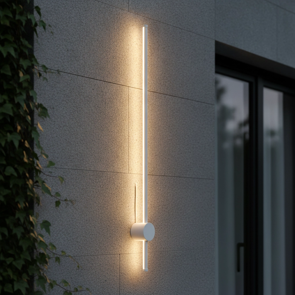 Design-Wandleuchte Ridge weiß 97cm