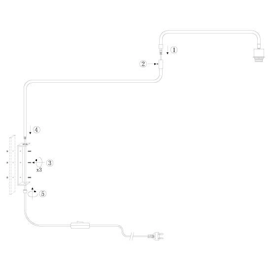 Schwarze Wandlampe Bloeba mit Korkkappe Ø40 cm Steinhauer 8712746180510
