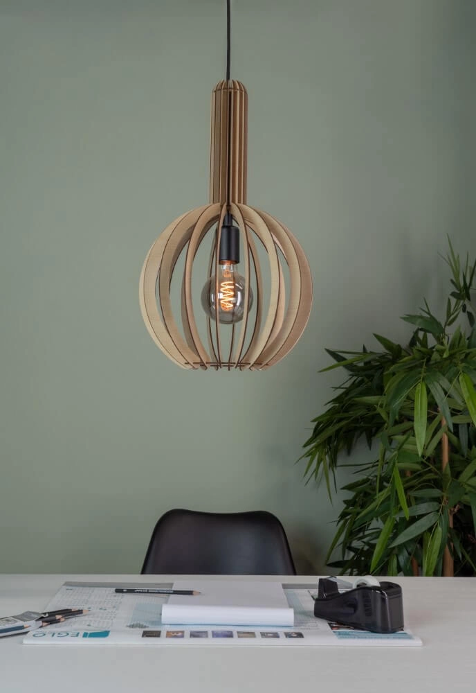 Hängelampe aus Holz Velasco Ø 31cm Eglo 9008606224043