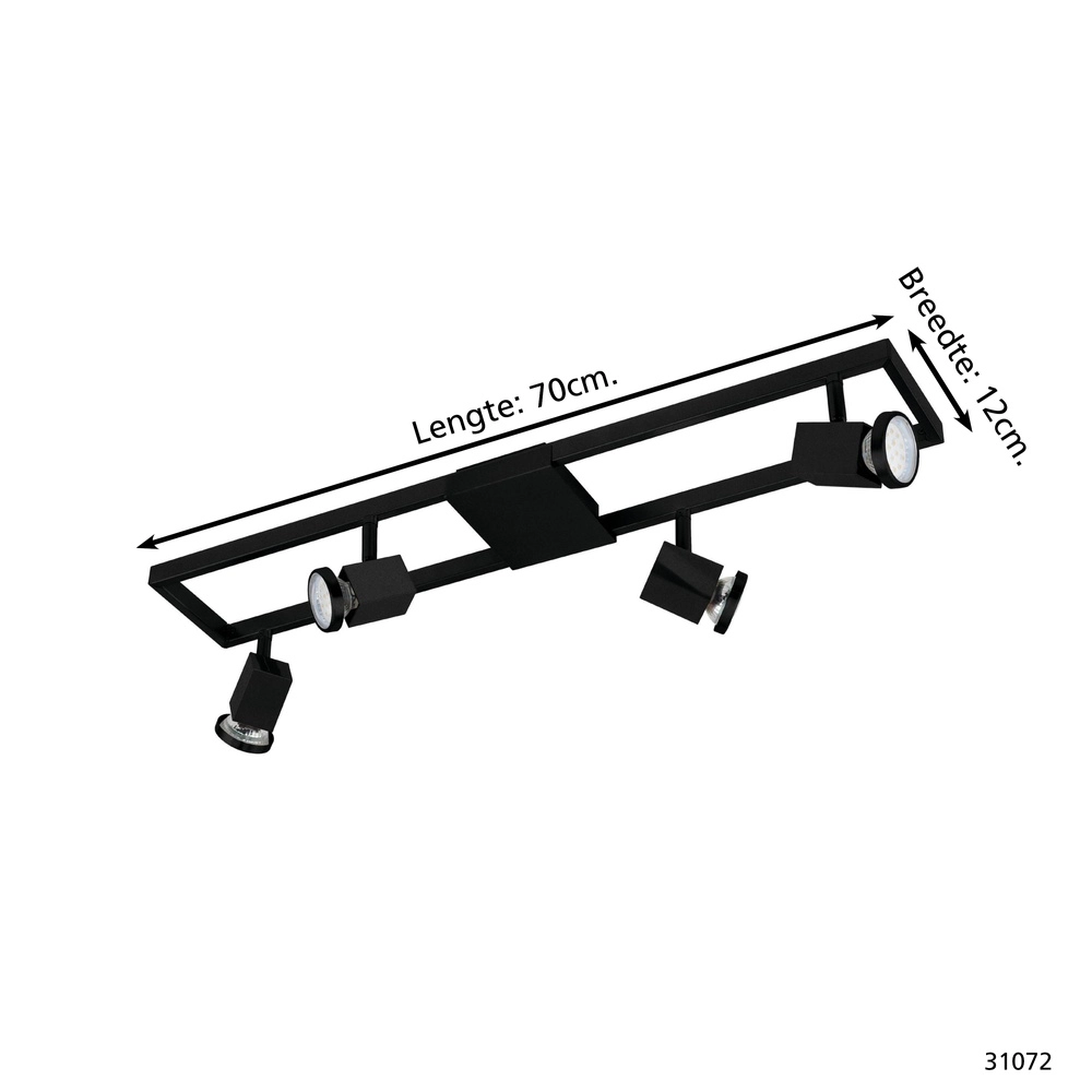 LED-Deckenlicht Zeraco 1 4x GU10 Eglo 9002759310721
