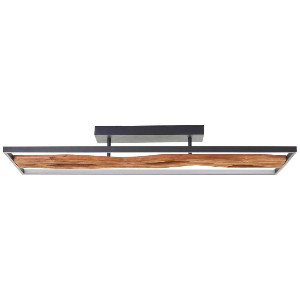 Deckenleuchte schwarz mit Holz Chaumont 100cm Brilliant 4004353435270