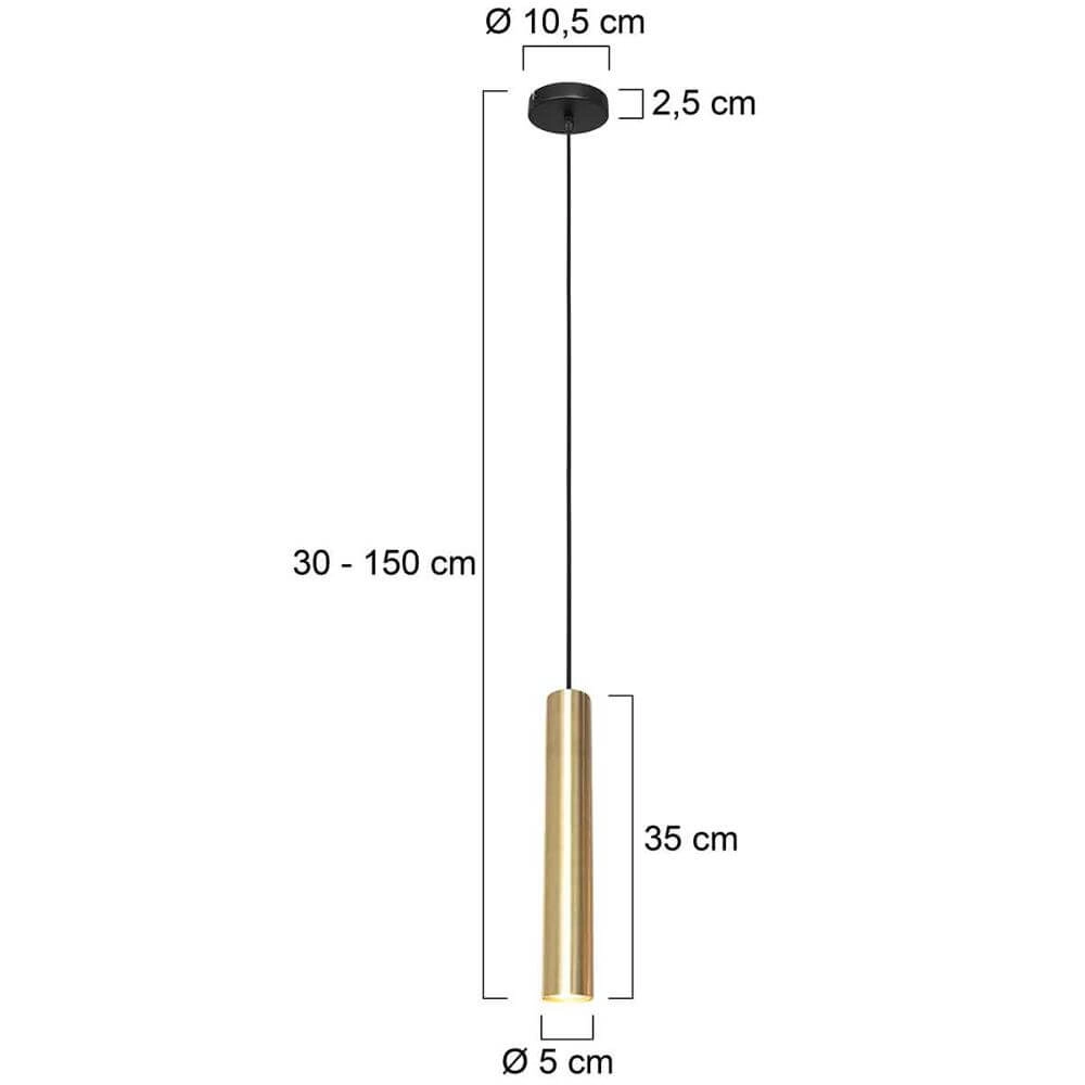 Design-Pendelleuchte Tubel Gold Steinhauer 8712746174274