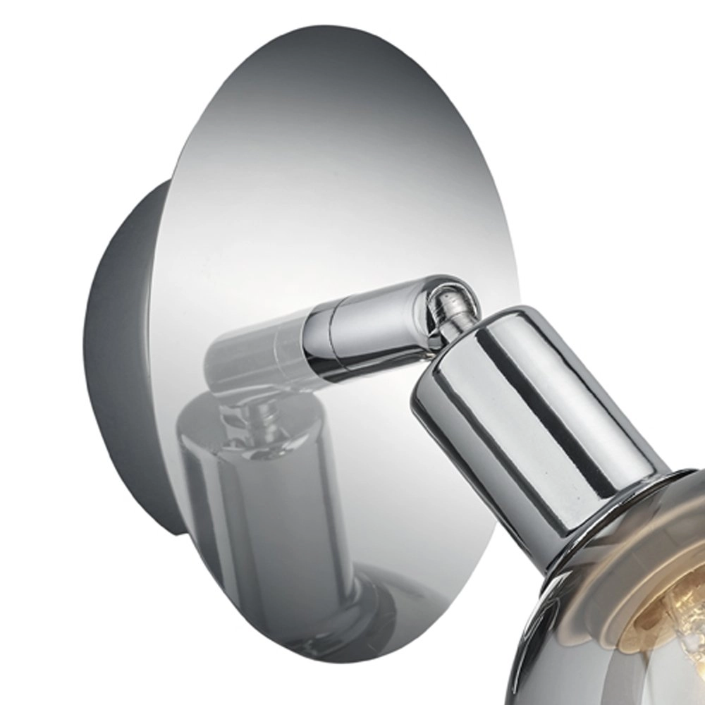 Wandleuchte Chrom Brest Rauch Trio 4017807434156