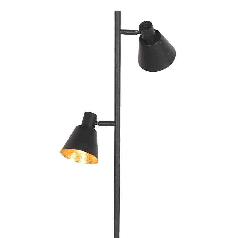 Stehlampe Oeroe schwarz mit gold Steinhauer 8712746176360
