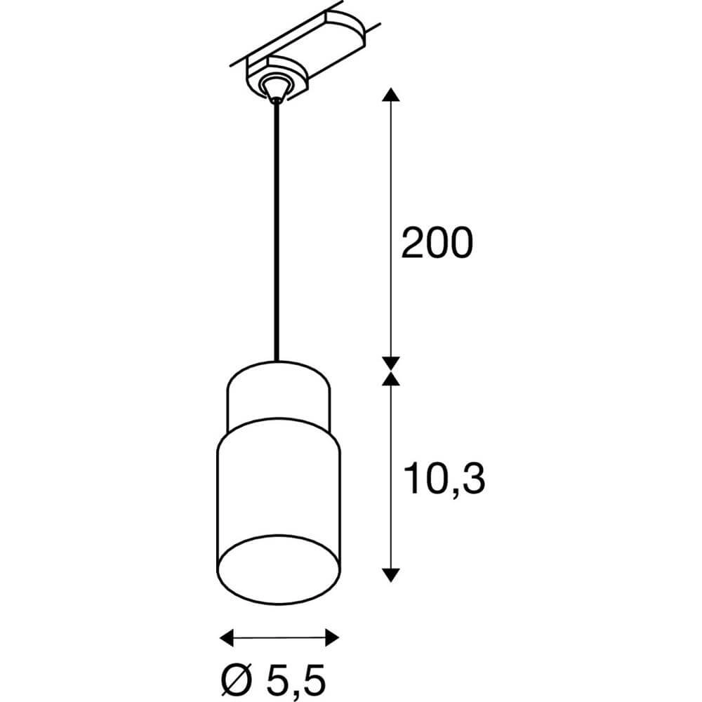 Shuttle für die Schiene Puri 2.0 Tube Schwarz-Gold 3-phasig SLV 4024163294508