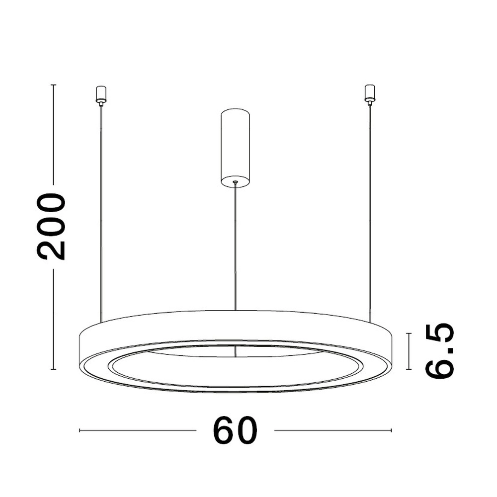 Design-Pendelleuchte Sting schwarz Ø 60cm Lyora 5212017437389