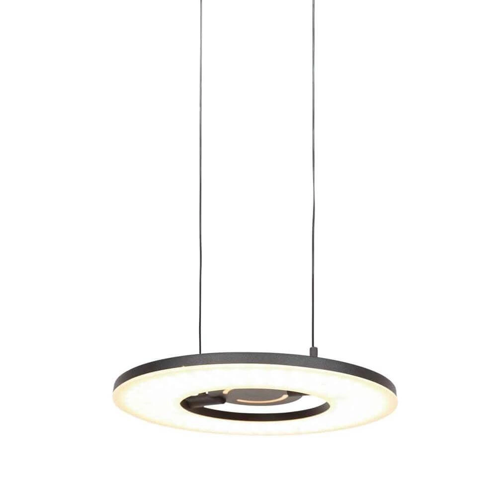 Schlanke Pendelleuchte Soleil Ø 32cm schwarz Steinhauer 8712746176681