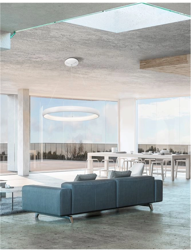 Design-Pendelleuchte Albi weiß Ø 81cm Lyora 5212017416896