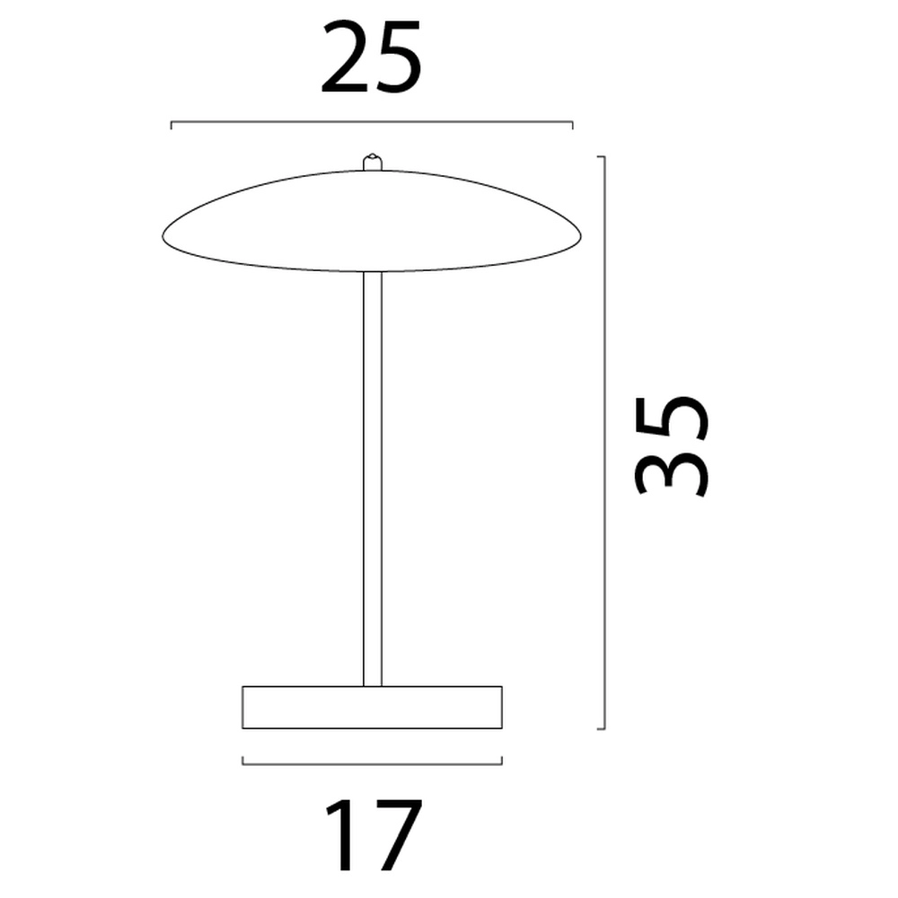 Tischlampe Scala schwarz Ø 25 cm Masterlight 8718121316413