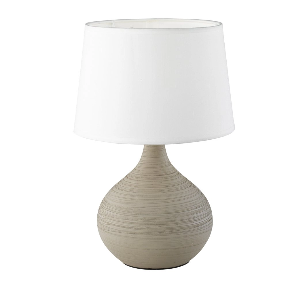 Tischlampe Martin 29cm Cappuccino mit Weiß Trio 4017807346244