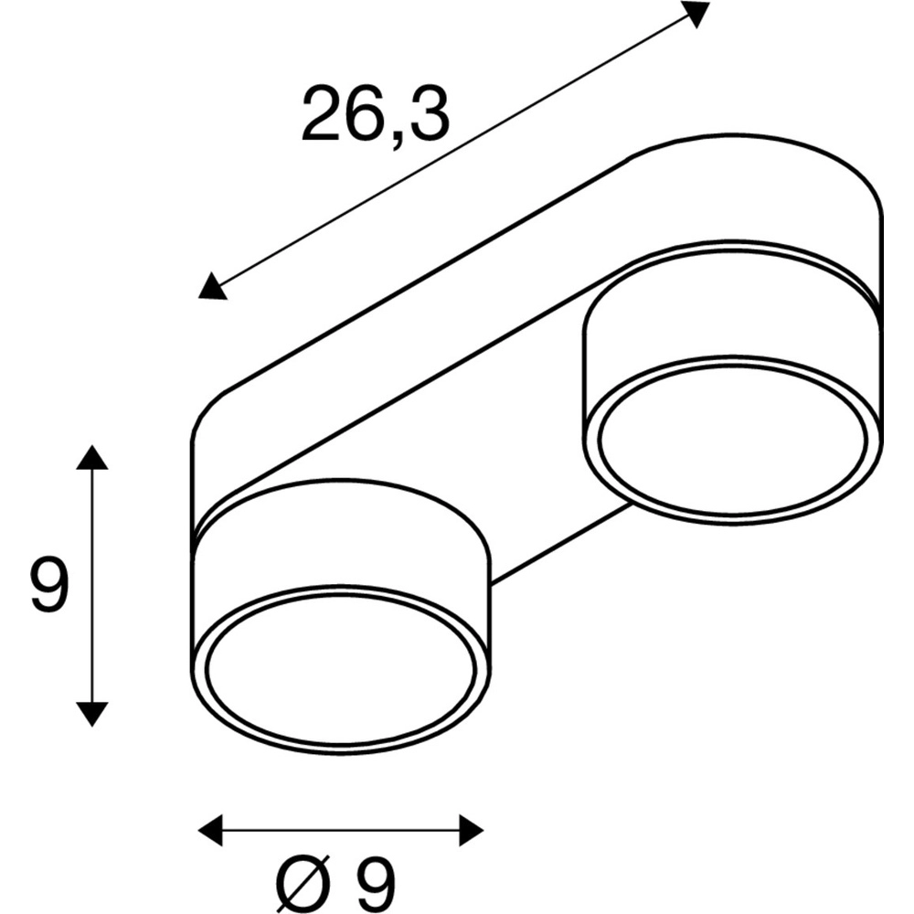 Aufputz-Spot Kalu 2.0 doppelt weiß 2700K SLV 4024163317580