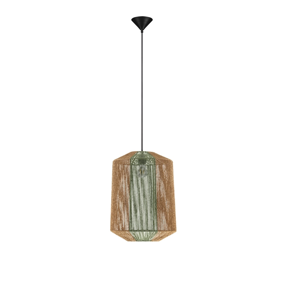 Pendelleuchte Dena Ø 38cm braun mit grün Lyora 5212017477293