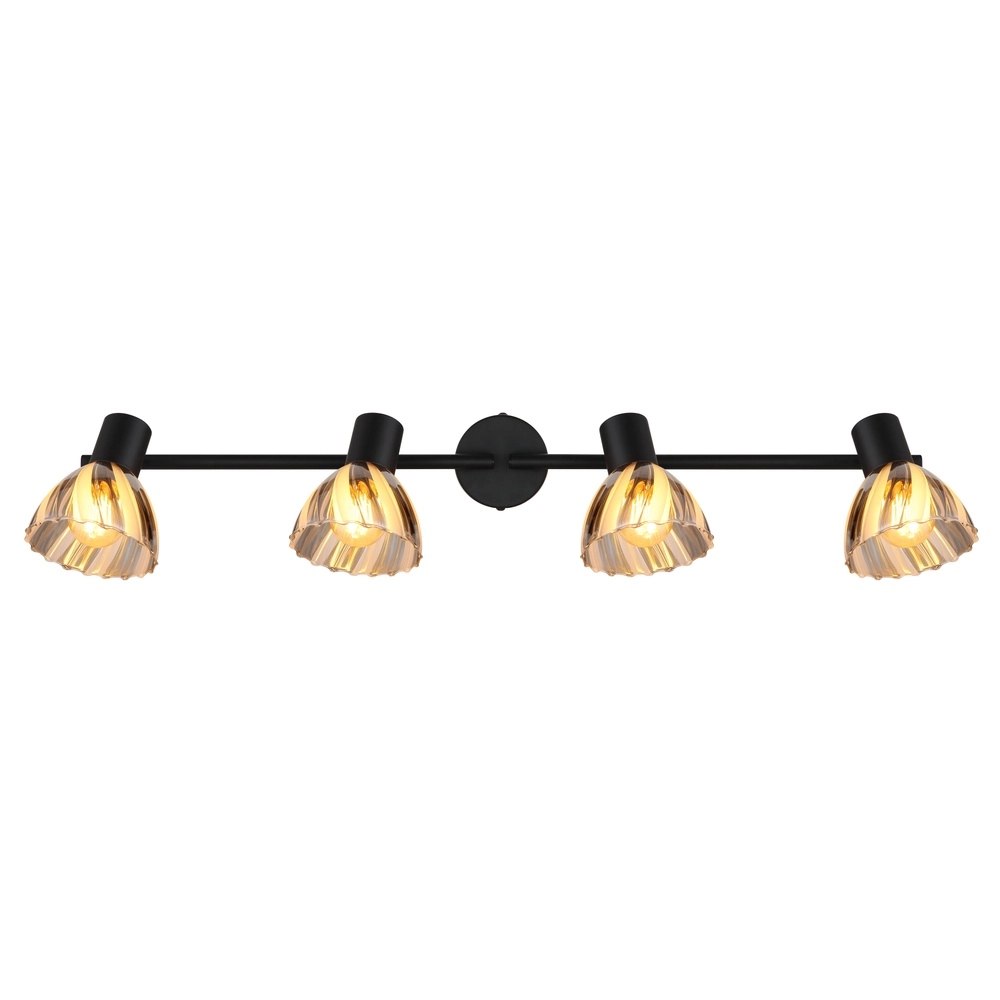 Deckenlampe 4-Licht Zachery Schwarz Globo 9007371525492