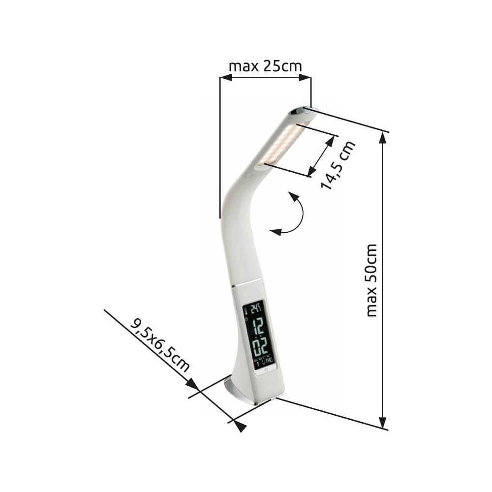 Schreibtischlampe Sophie weiß Globo 9007371368761