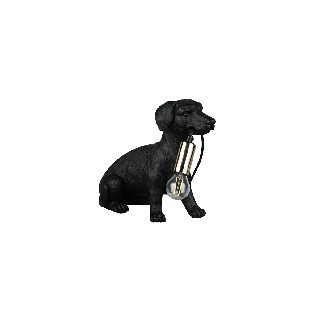 Tischlampe Rudi Hund schwarz Trio 4017807668148