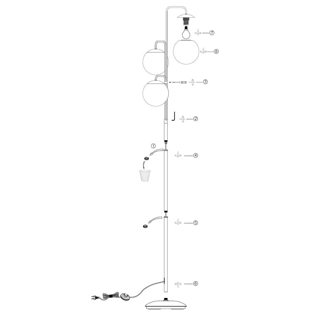Stehlampe Bollique Bronze Steinhauer 8712746184778