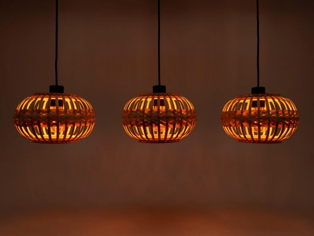 3-flammige Hängelampe aus Rattan Amsfield 1 Eglo 9002759438630