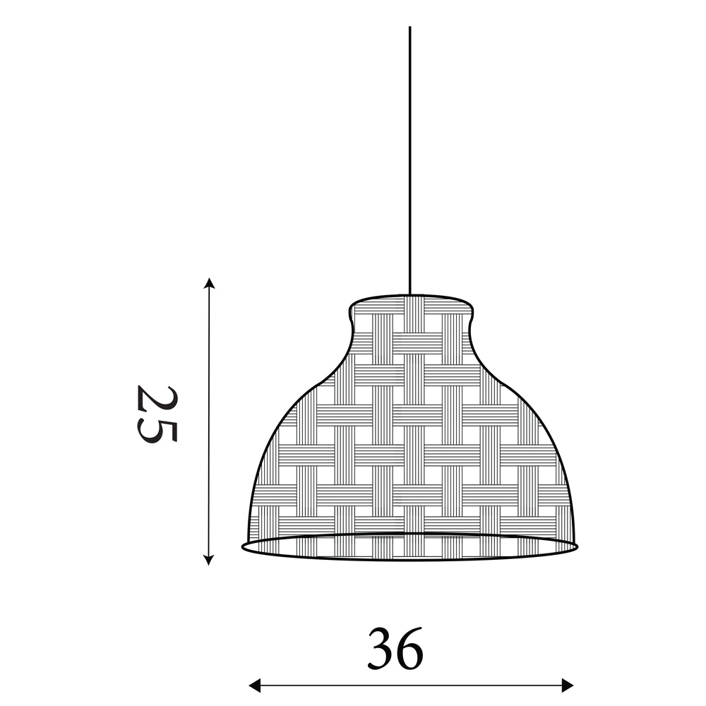 Skandinavische Pendelleuchte Bali Ø 36cm Searchlight 5053423308357