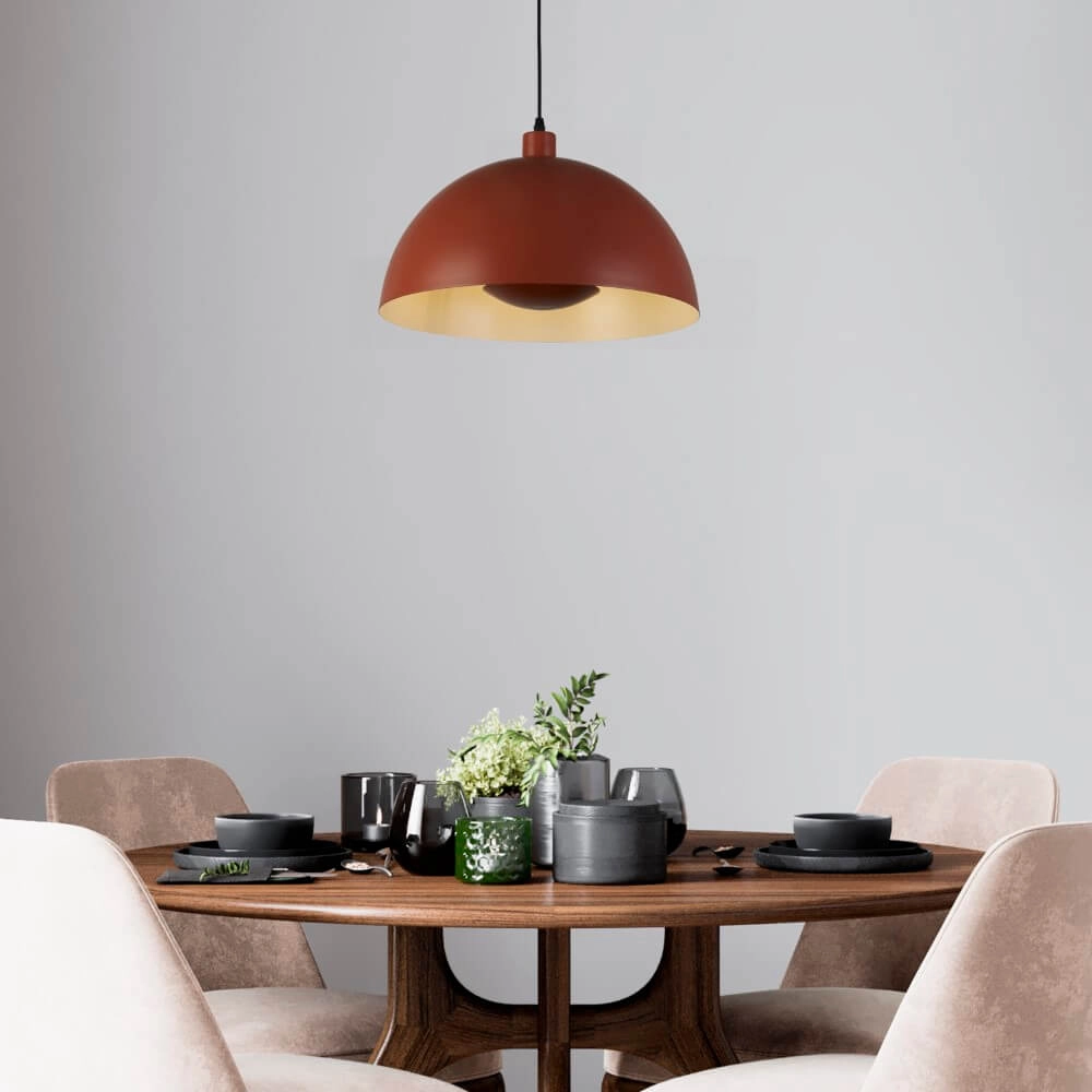 Orange Pendelleuchte Mars Schirm 20cm hoch Searchlight 5053423274287