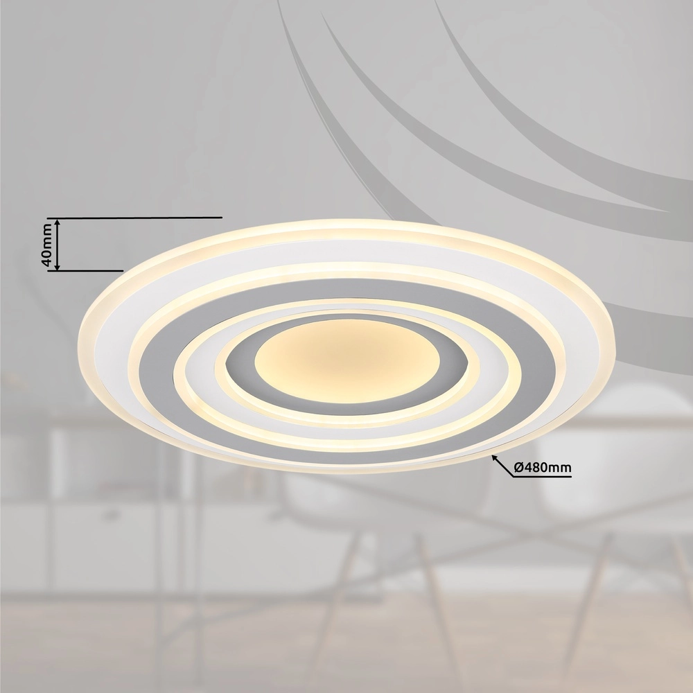 Deckenlicht Sabatino weißer Ø 50cm Globo 9007371403868