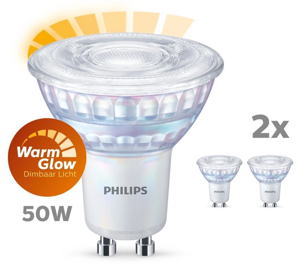 3,8W - GU10 - 2200-2700K - 345 lumen 2er-Set Philips 8718699776435