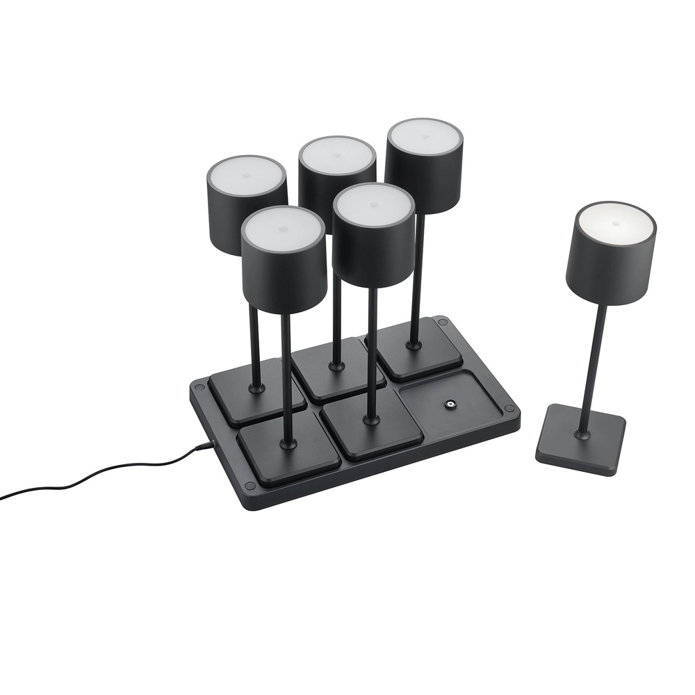 Set mit 6 Tischlampen Fernandez schwarz