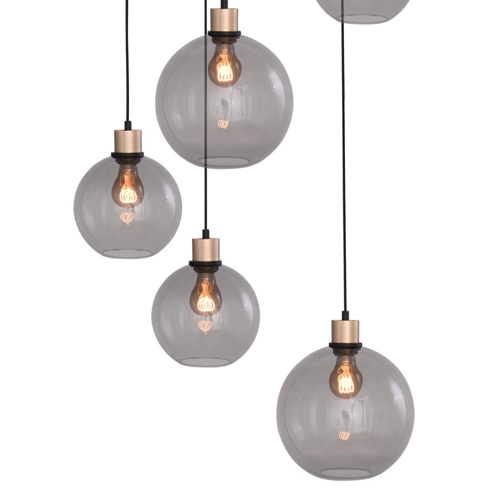 Vide-Hängelampe Lazise Gold mit Schwarz Masterlight 8718121303116