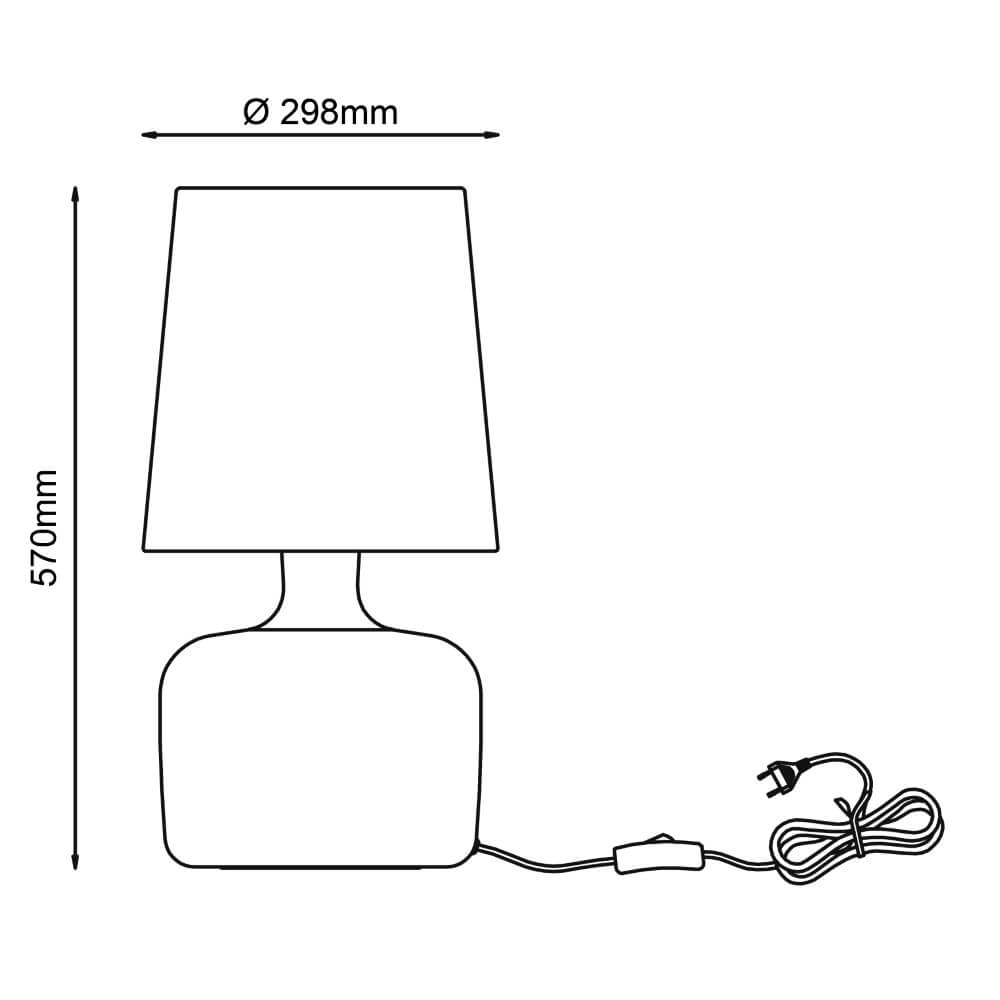 Tischlampe Hydra blau mit taupe Brilliant 4004353413131