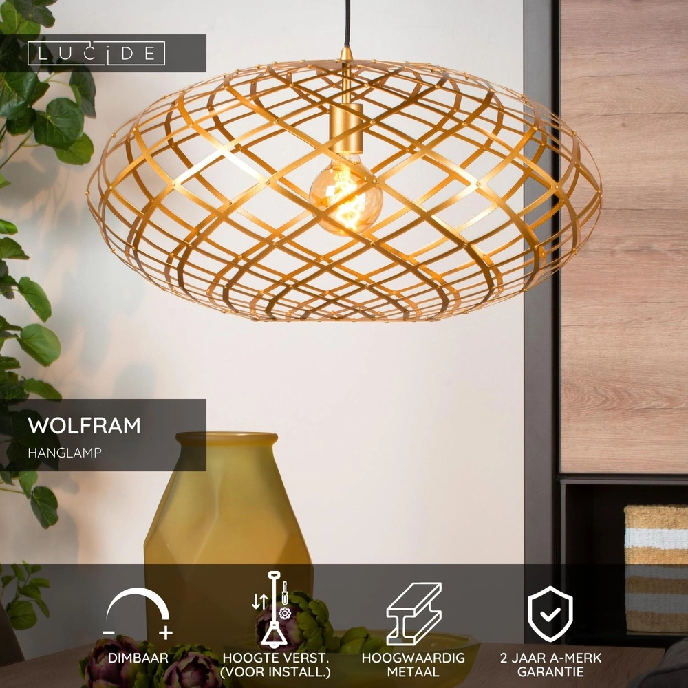 Pendellampe Wolfram Ø 65 cm Gold Lucide 5411212211132