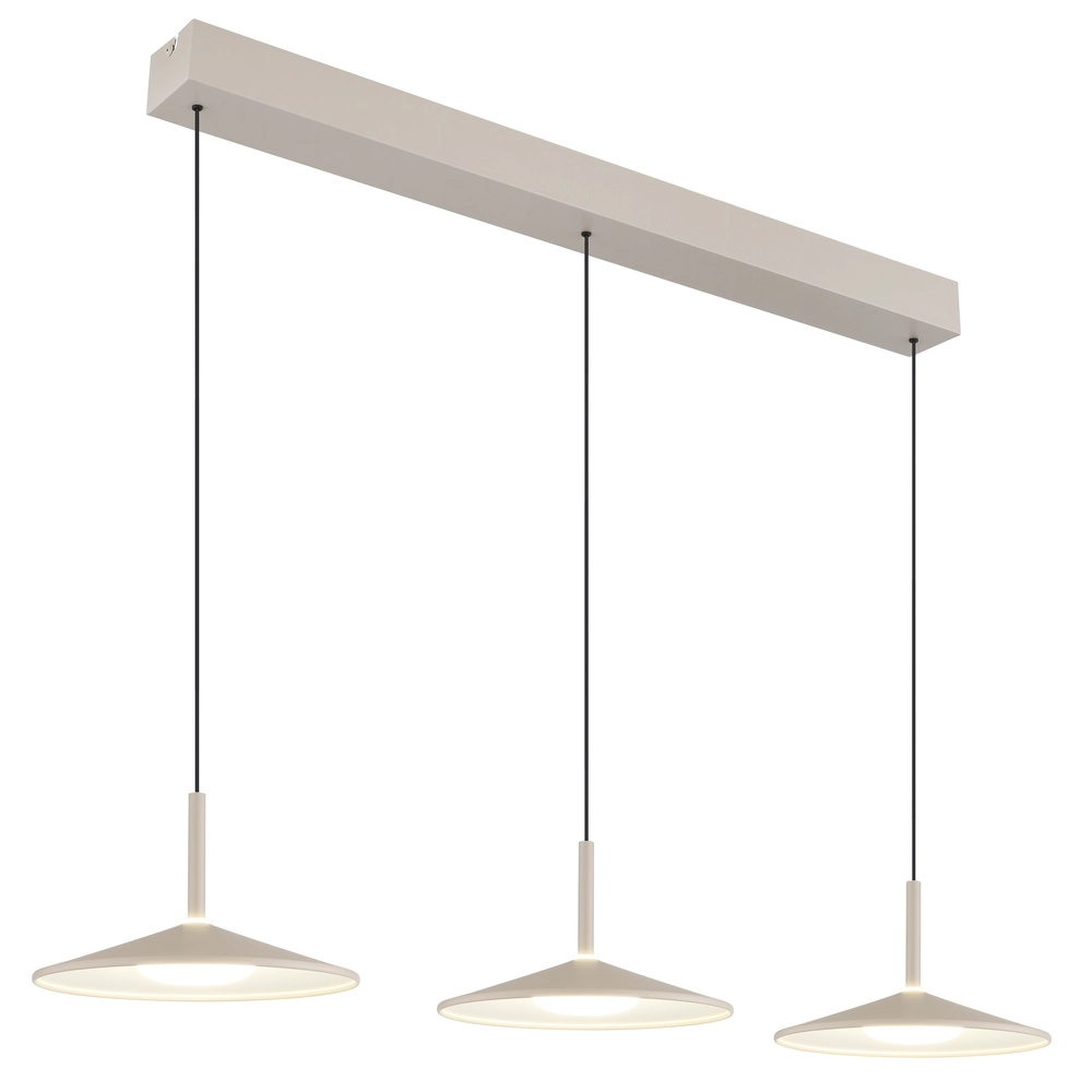 3-flammige Pendelleuchte Lampone Design sandbraun Globo 9007371572366