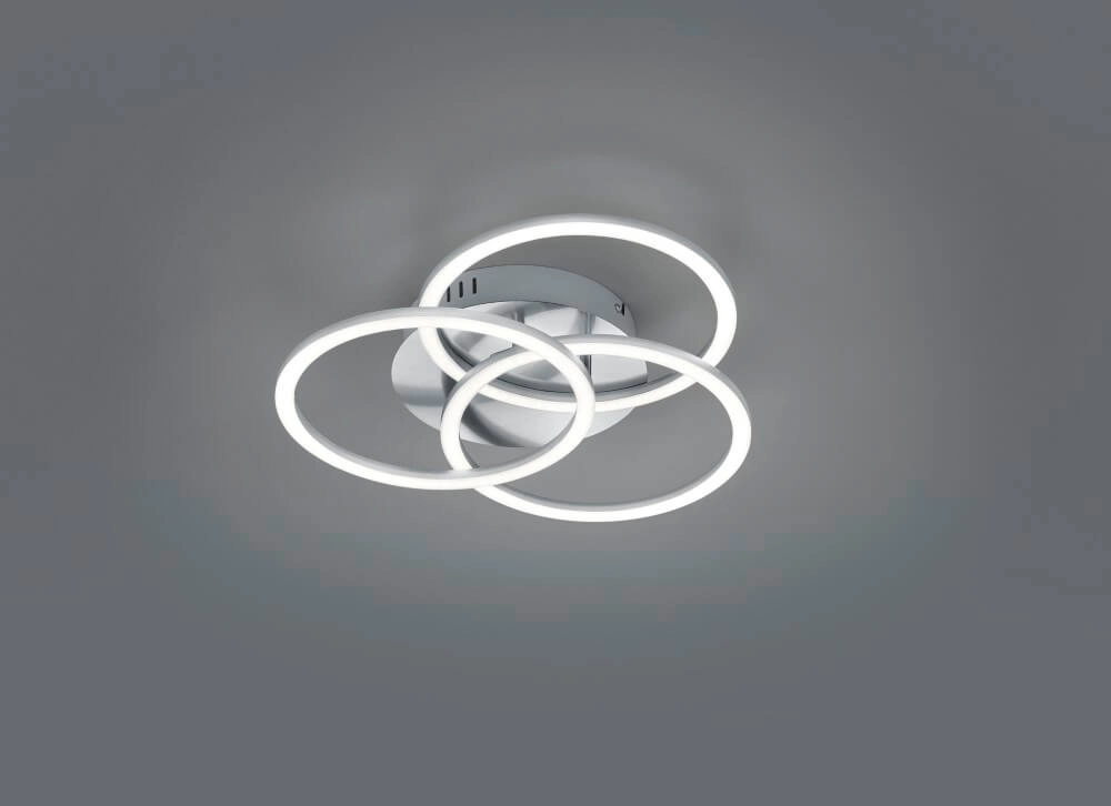 Deckenlampe Circle 3-Ring-Edelstahl Trio 4017807500639