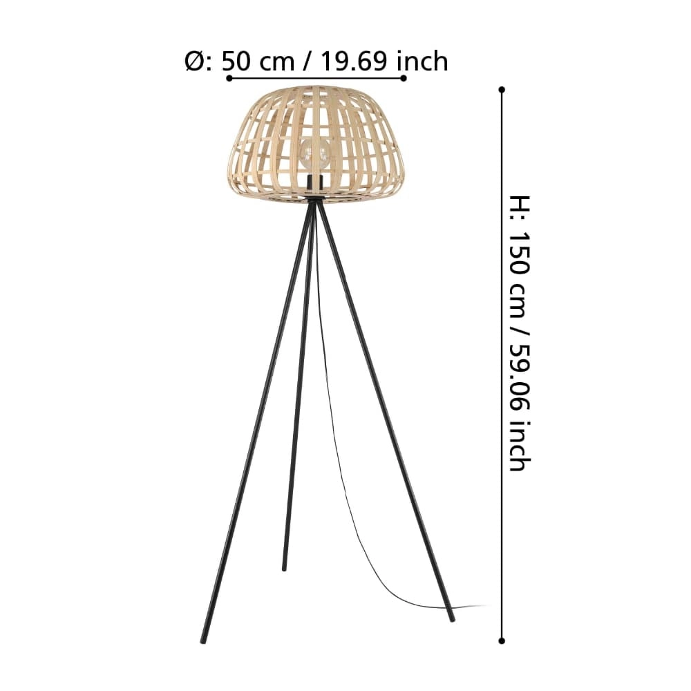 Stehlampe aus Rattan Montezuelo 149cm Stars of Light 9008606240548
