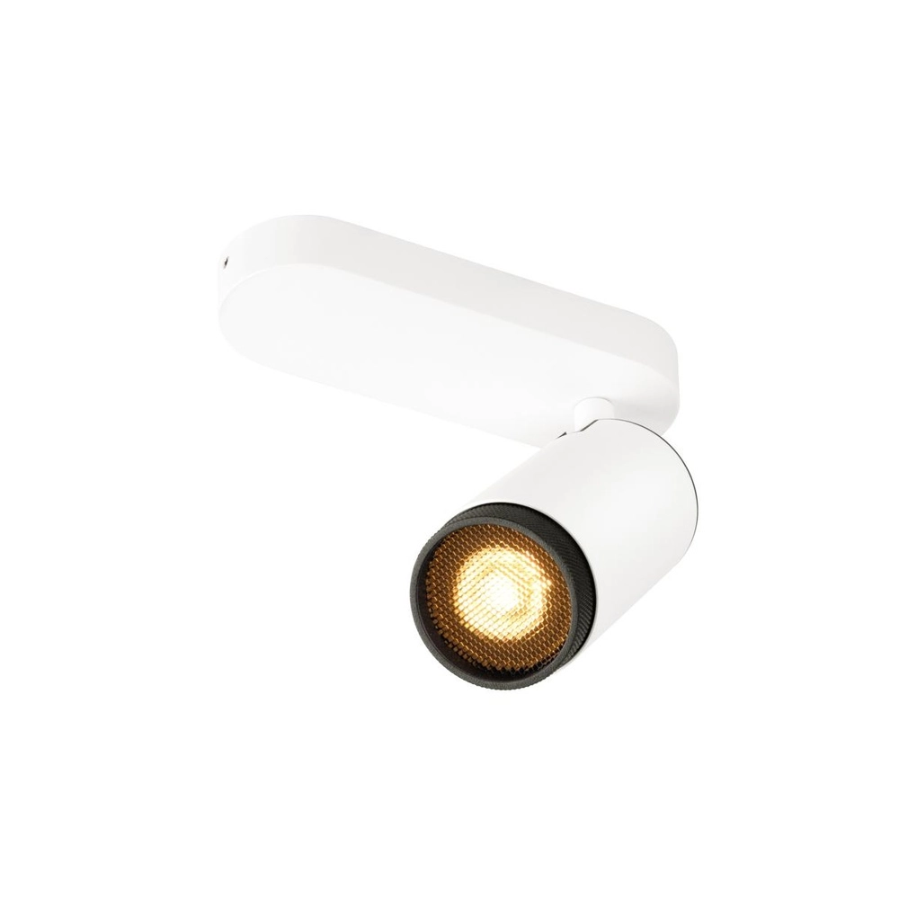 Aufputz-Spot Grip! L weiß mit schwarzem Ring