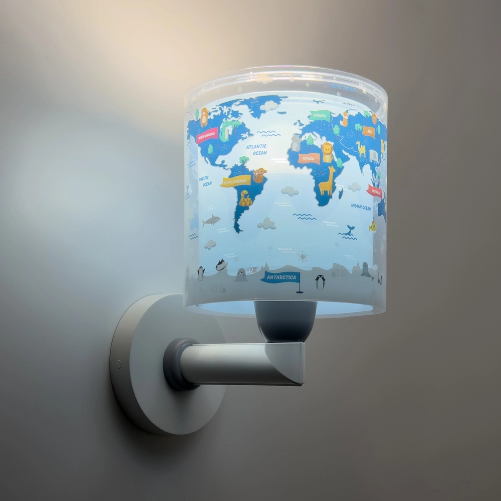 Wandleuchte für Kinderzimmer Kids World blau Dalber 8420406406794