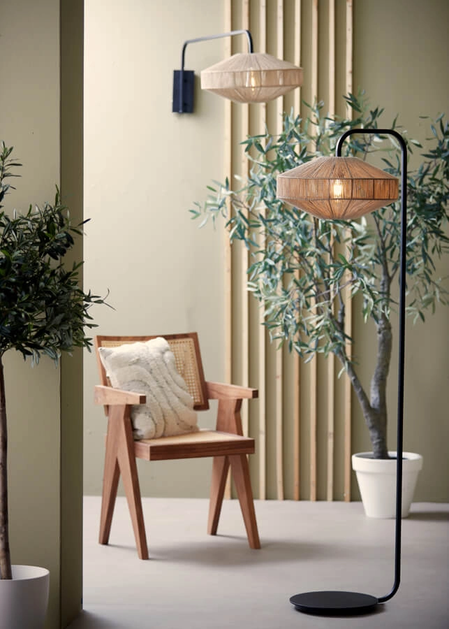 Rattan-Wandleuchte Lyra ca. 115cm Light & Living 8717807681173
