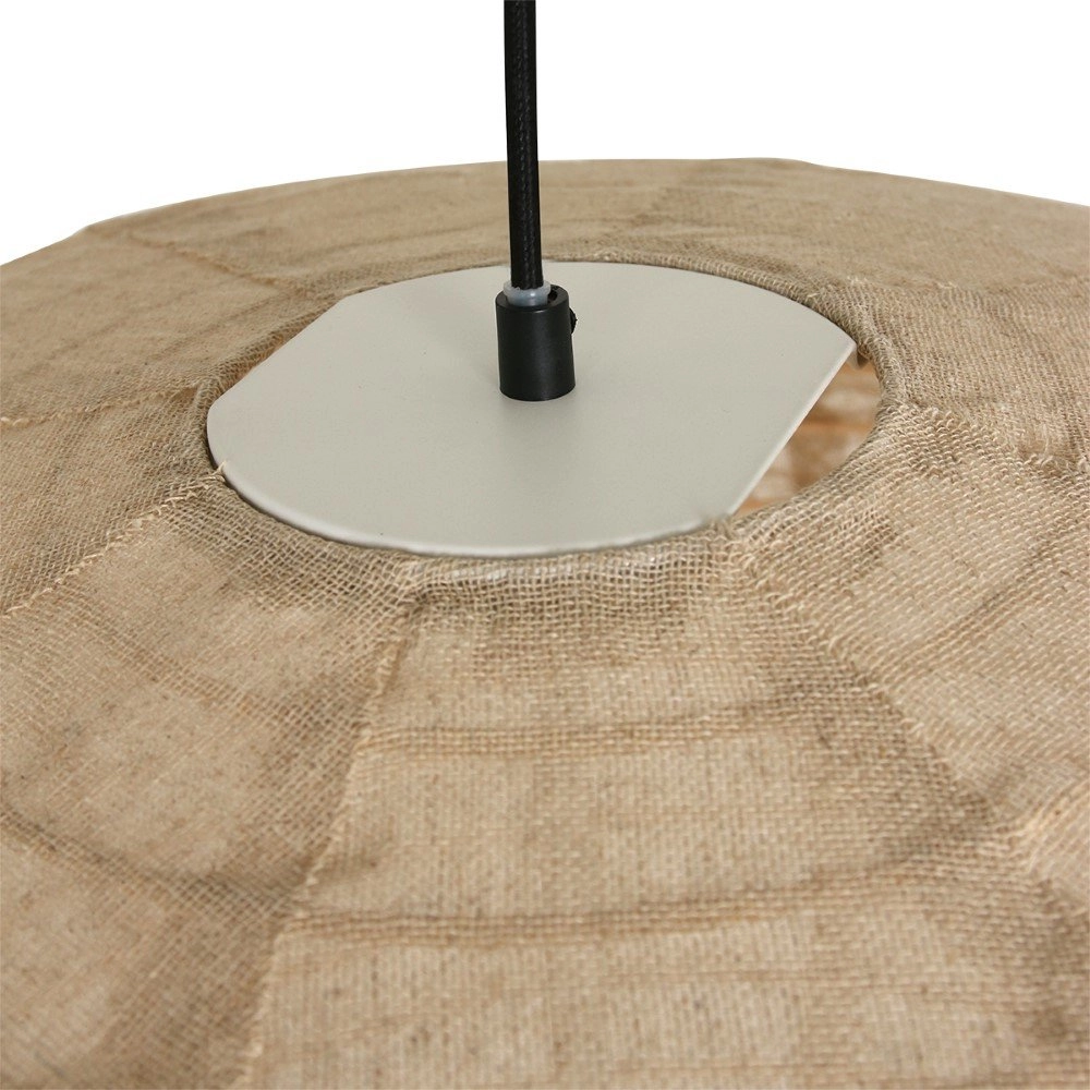Pendelleuchte Bangalore Ø 70 cm schwarz mit hellbraun Steinhauer 8712746127935