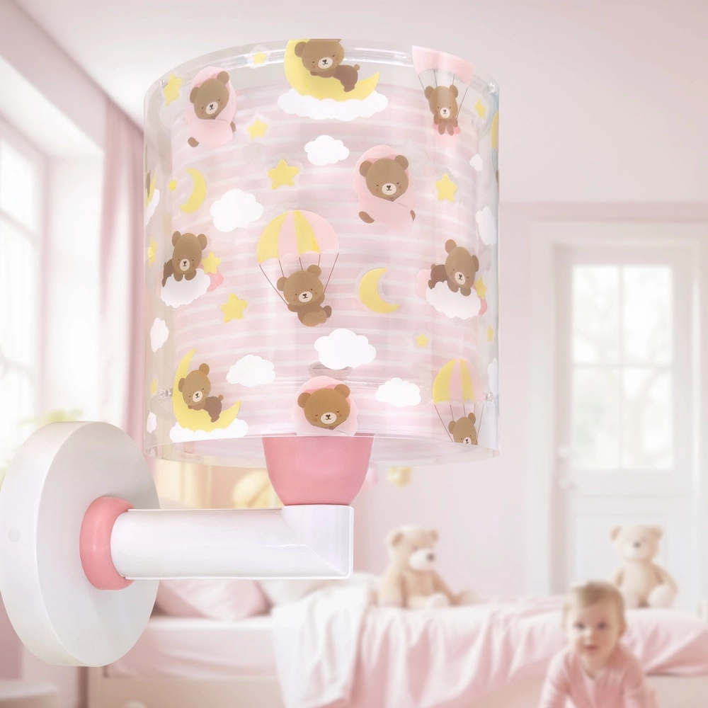Wandleuchte für Kinderzimmer Baby Teddy rosa Dalber 8420406415796