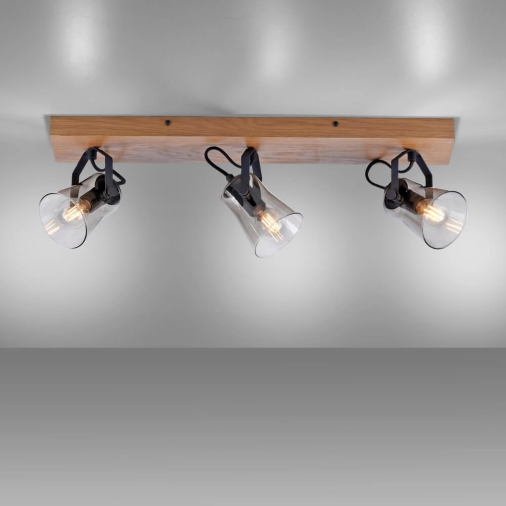 Deckenleuchte Green Langstrom Holz 3-flammig Just Light 4043689994884