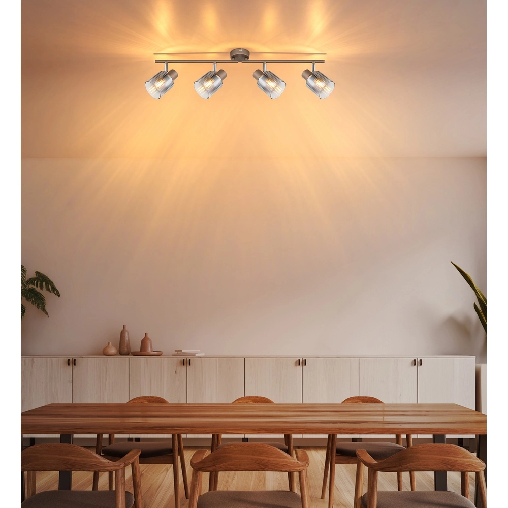 Deckenlampe Walton 4-helles Kaffeebraun Globo 9007371580187