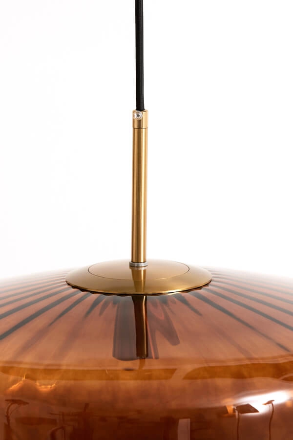Pendelleuchte Pleat gold mit braun Ø 30cm Light & Living 8717807687786