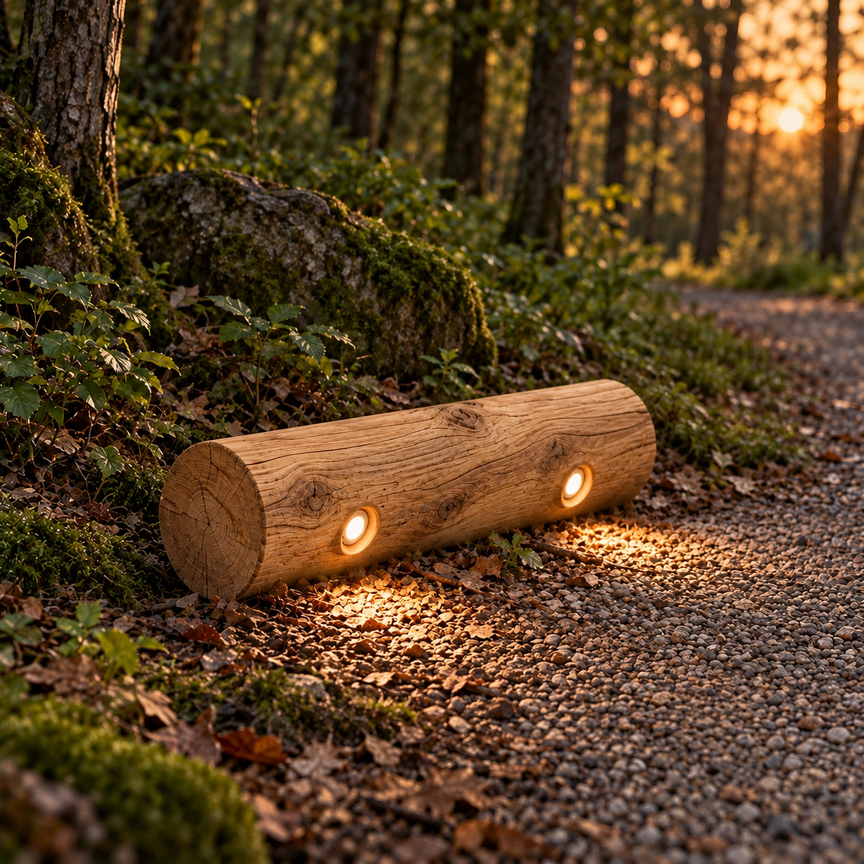 Holzwegbeleuchtung Tronco Kastanie – 100 cm – 2700 km